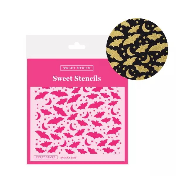Sweet Sticks Spooky Bats Stencil